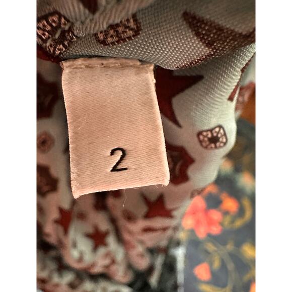 Sandro Vanille Printed Shirt Size 2 Medium - Picture 9 of 10